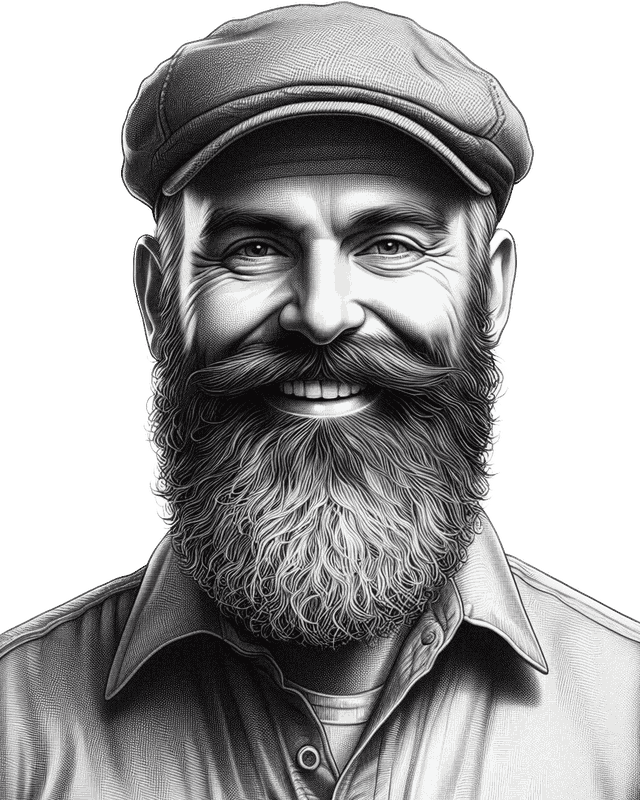 Portrait illustré de Karl Delaruelle